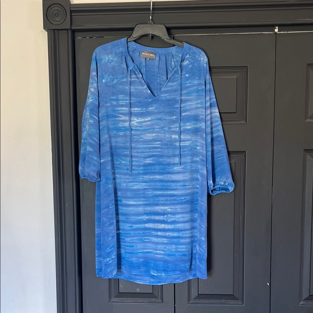 Michael Stars Blue Tie dye dress